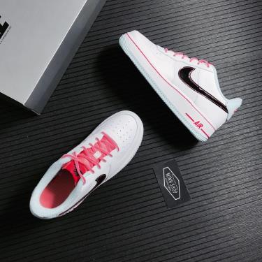 Hàng Chính Hãng Nike Air Force 1 '07 LV8 White Black Flash Crimson Atomic Pink 2021** DD7709 100