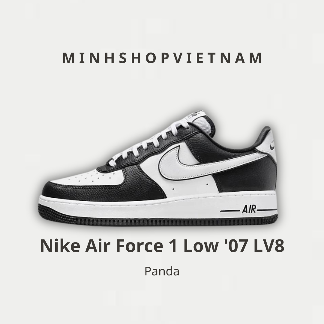 Minhshop.Vn - Giày Nike Air Force 1 Low '07 Lv8 Panda [Dx3115 100]