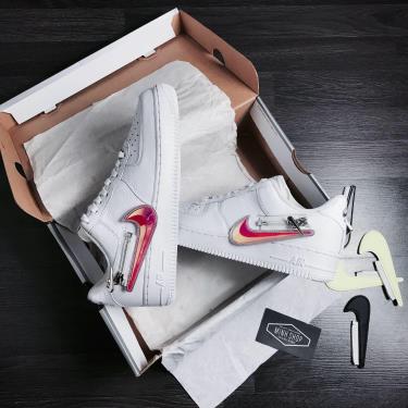 Hàng Chính Hãng Nike Air Force 1 '07 Premium 'Zip Swoosh - White' 2020**