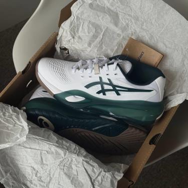 Giày Asics GEL-RESOLUTION X ''White/Saxon Green'' [1041A481 111] Training / Pickleball / Tennis - Image 1
