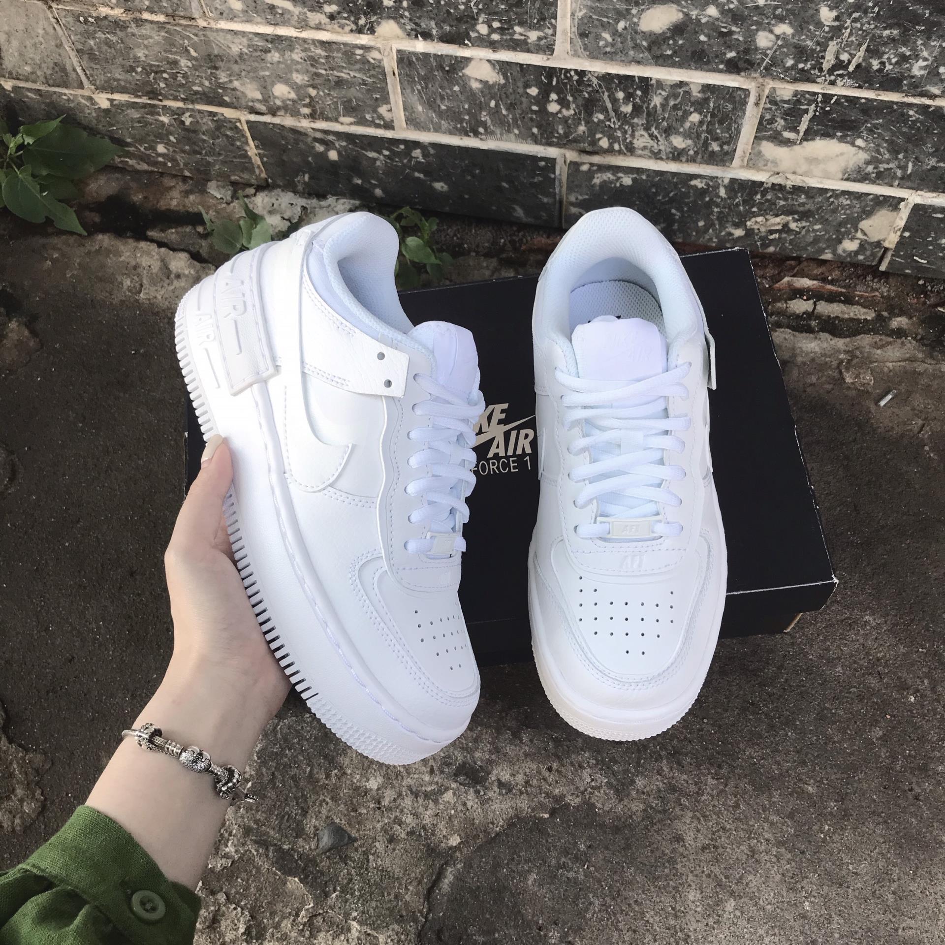 Minhshop.vn - sale 30% AF TẾT newyear Giày Nike Air Force 1 Shadow All  White [CI0919 100] [ O ]