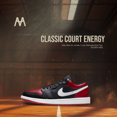 Giày Nike Air Jordan 1 Low Alternate Bred Toe [553560 066] - Image 1