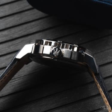 Đồng Hồ Maserati Ingegno Chronograph Silver/Black Leather Strap Watch ** [R8871619004]