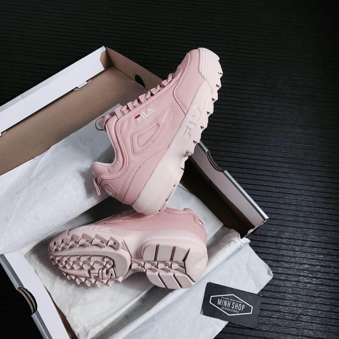 Fila disruptor deals script pink