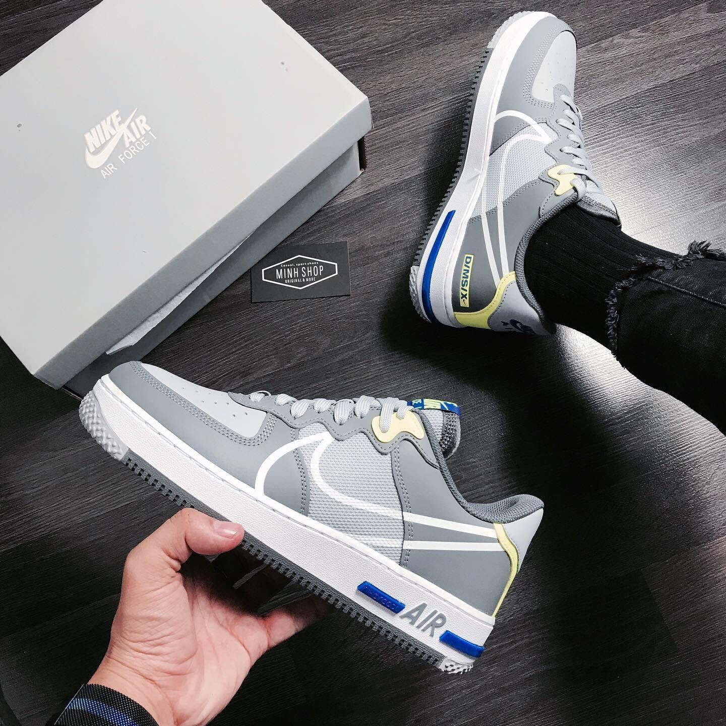 air force 1 react gray