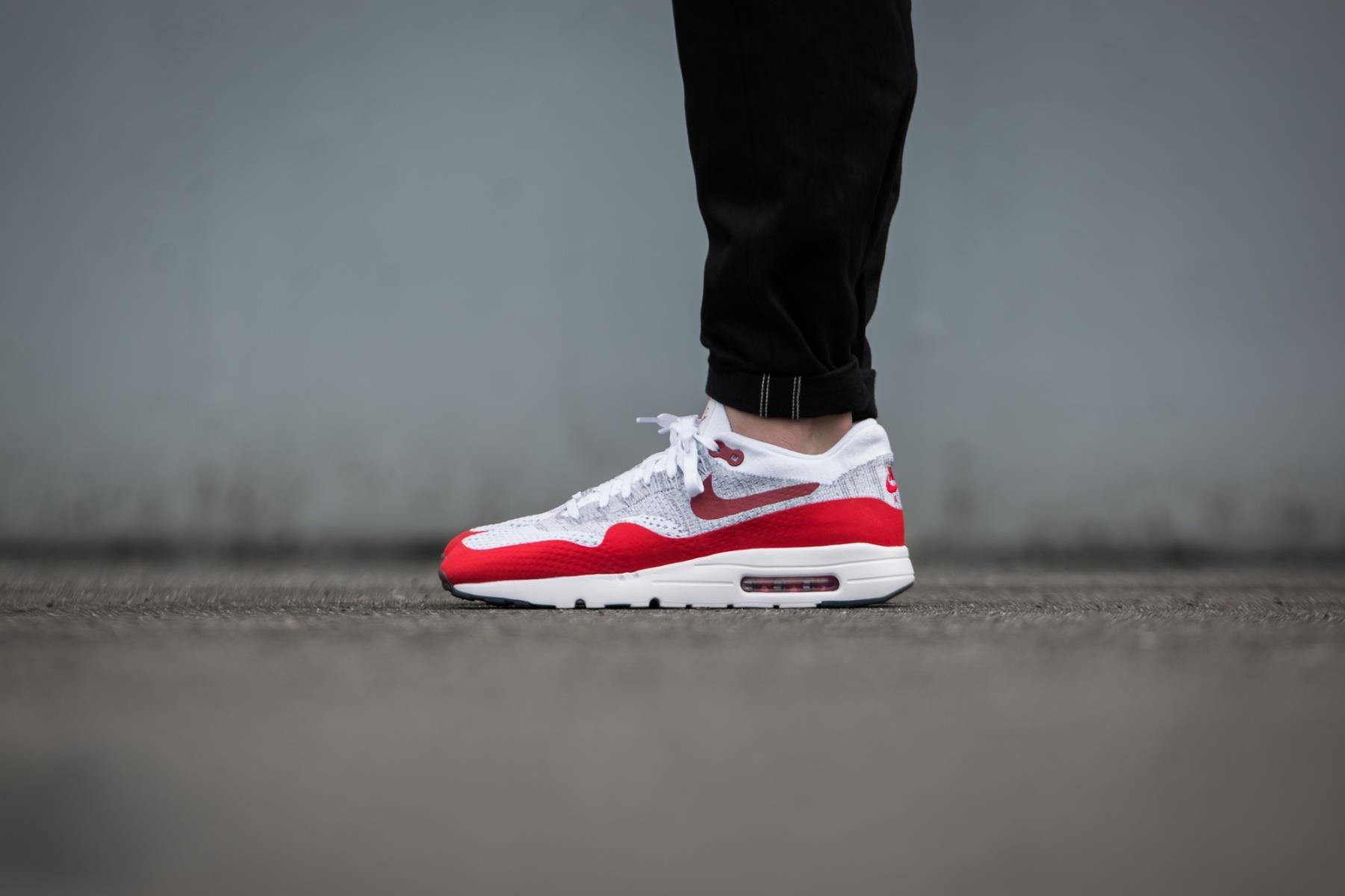 Minhshop.Vn - Hàng Chính Hãng Nike Air Max 1 Ultra Moire Flyknit White Red  Og 2017