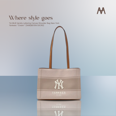 Túi MLB  Varsity Lettering Canvas Shoulder Bag New York Yankees ''Cream'' [3ABQB015N 50CRS] - Image 1