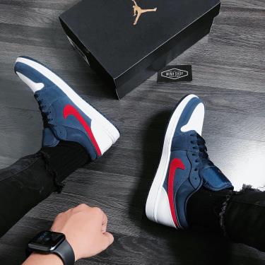 Hàng Chính Hãng Nike Jordan 1 Low USA Navy Red White 2021** [CZ8454 400]