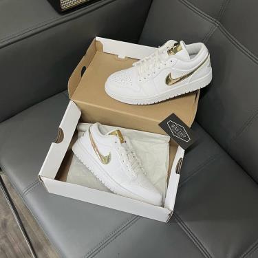 Giày Nike Jordan 1 Low White Metallic Gold [CZ4776-100] [ O ]