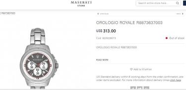 Hàng Chính Hãng Maserati Royale Grey Dial Watch 2021** [R8873637003]