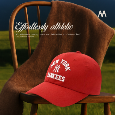 Nón MLB Varsity Lettering Unstructured Ball Cap New York Yankees ''Red'' [3ACPV065N 50RDD] - Image 1