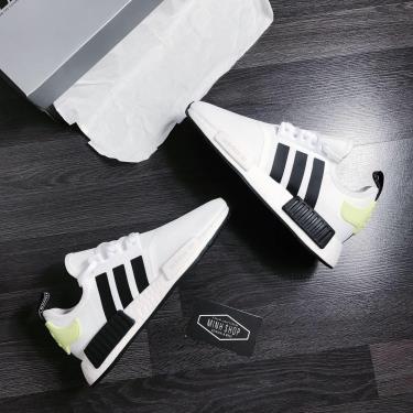 Hàng Chính Hãng Adidas NMD R1  'White Black Signal Green' 2020**