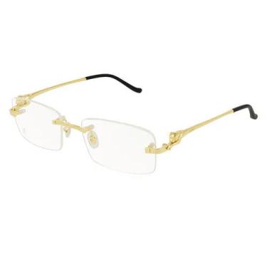 Kính Cartier Panthere CT0281O 001 Eyeglasses Gold - Image 1