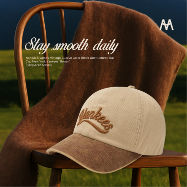 Nón MLB Varsity Vintage Culsive Color Block Unstructured Ball Cap New York Yankees' Brown' [3acpvl74n 50sas] - Image 1