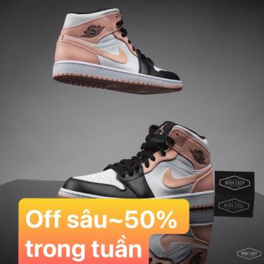 -1XXX 💥 Giày Nike Air Jordan 1 Mid “Crimson Tint” ** [554724 133] [ O ]