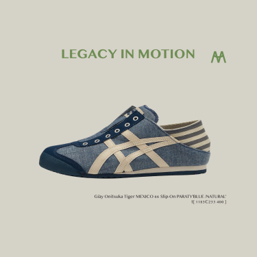 Giày Onitsuka Tiger MEXICO 66 Slip-On PARATY'BLUE /NATURAL' [ 1183C233 400 ]