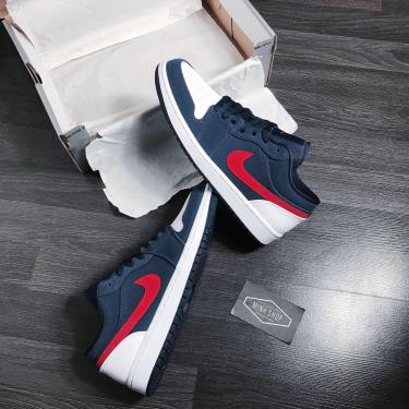 Hàng Chính Hãng Nike Jordan 1 Low USA Navy Red White 2021** [CZ8454 400]