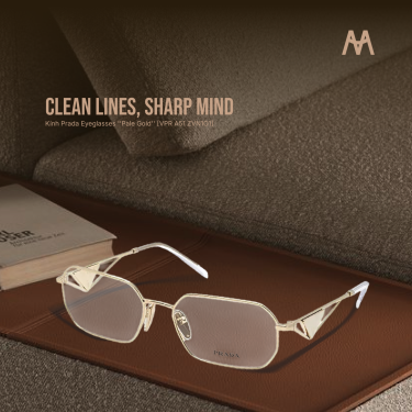 Kính Prada Eyeglasses ''Pale Gold'' [VPR A51 ZVN1O1] - Image 1