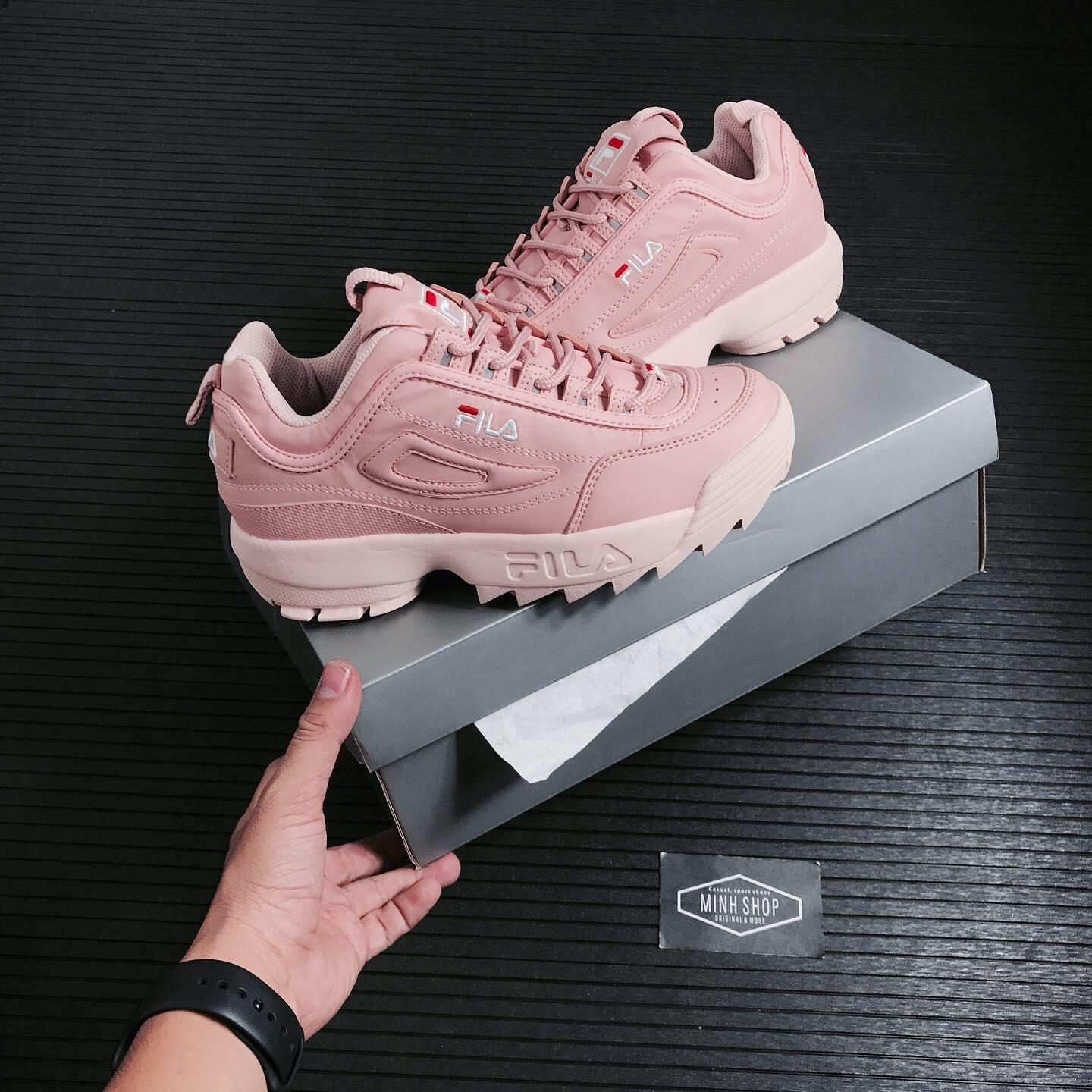 Fila disruptor deals script pink