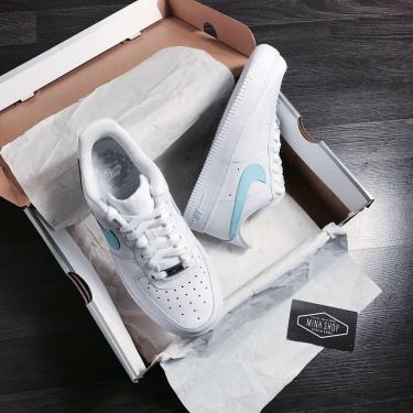 Hàng Chính Hãng Nike Air Force 1 White/Baby Blue CUST 2021**