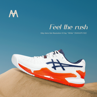 Giày Asics Gel-Resolution 9 Clay ''White'' [1041A375 102] Training / Pickleball / Tennis - Image 1
