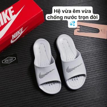 SALE (phiên bản chống thấm 100%)  Dép Nike Victori One Grey