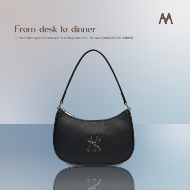 Túi MLB Monogram Embossed Hobo Bag New York Yankees [3ABQS022N 50BKS] - Image 1