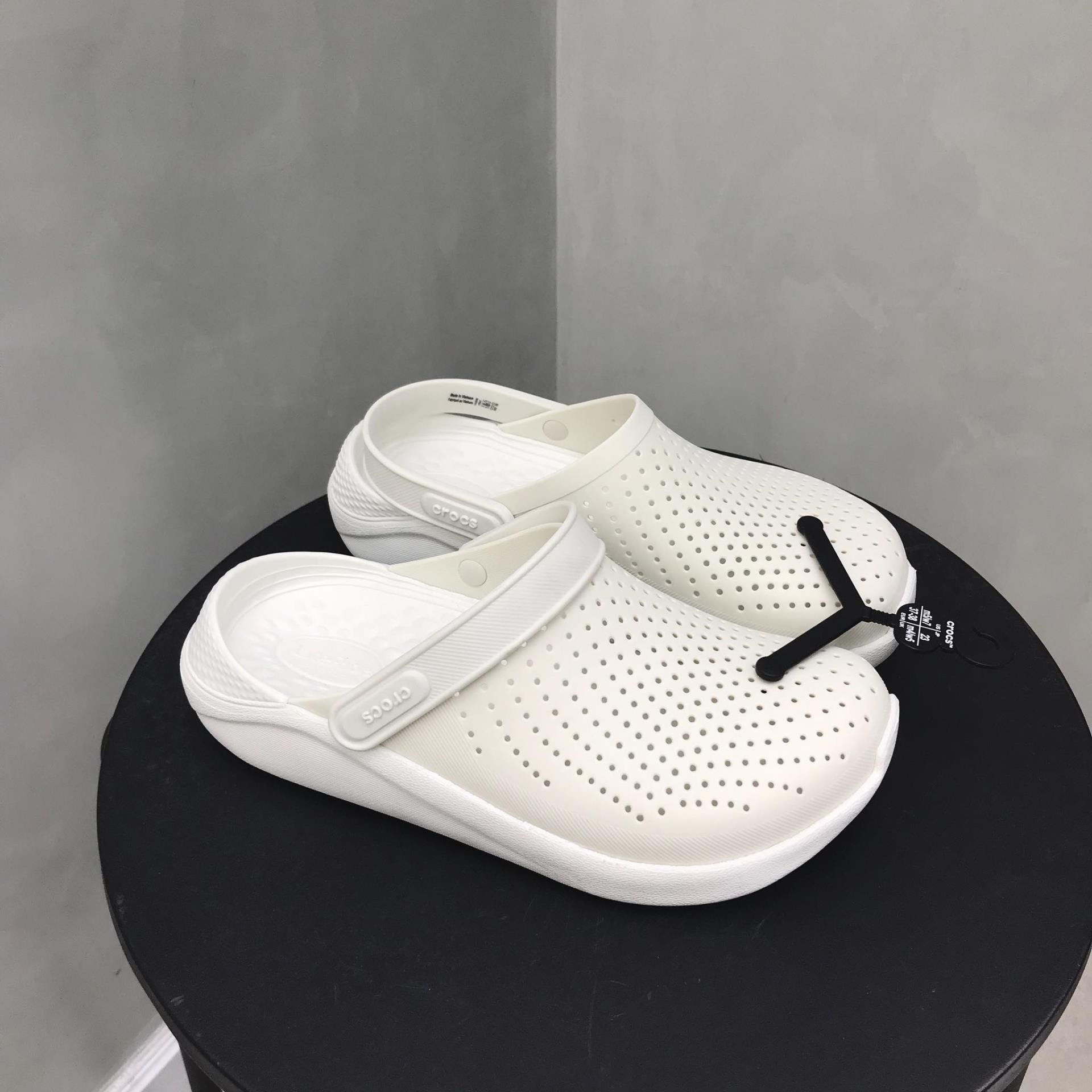  - Hàng Chính Hãng Dép Crocs Literide Cream White 2021** [204592 -1CV]