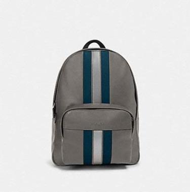 Hàng Chính Hãng Balo Coach Houston With Varsity Stripe Grey 2020**