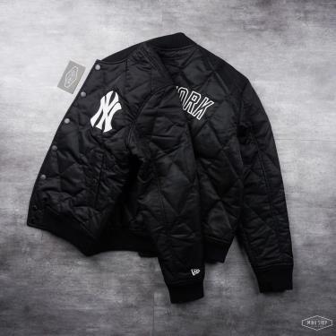 Hàng Chính Hãng Áo Khoác New Era New York Yankees Diamond Quilted Jacket Black 2021**