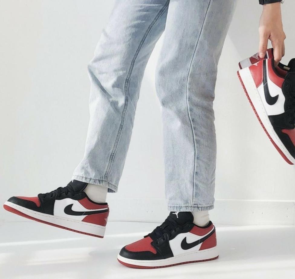 Minhshop.vn - CHOICE Giày Nike Air Jordan 1 Low 'Bred Toe' [553558