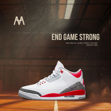 Giày Nike Air Jordan 3 Retro ‘Fire Red’  [DN3707 160] - Image 1