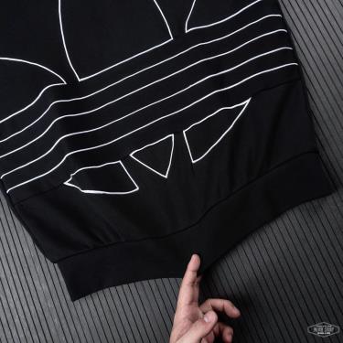 Áo Hoodie Adidas Big Trefoil Outline Black  [GE0823]