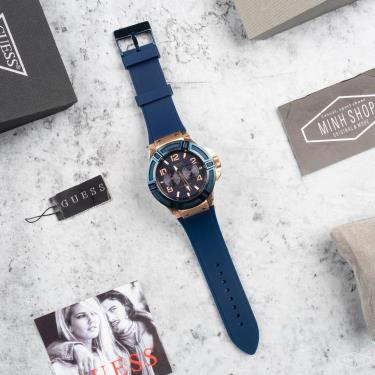 Hàng Chính Hãng Guess Rigor Blue Dial Blue Silicone Watch 2021** w0247g3 hang-chinh-hang-guess-rigor-blue-dial-blue-silicone-watch-2021-w0247g3
