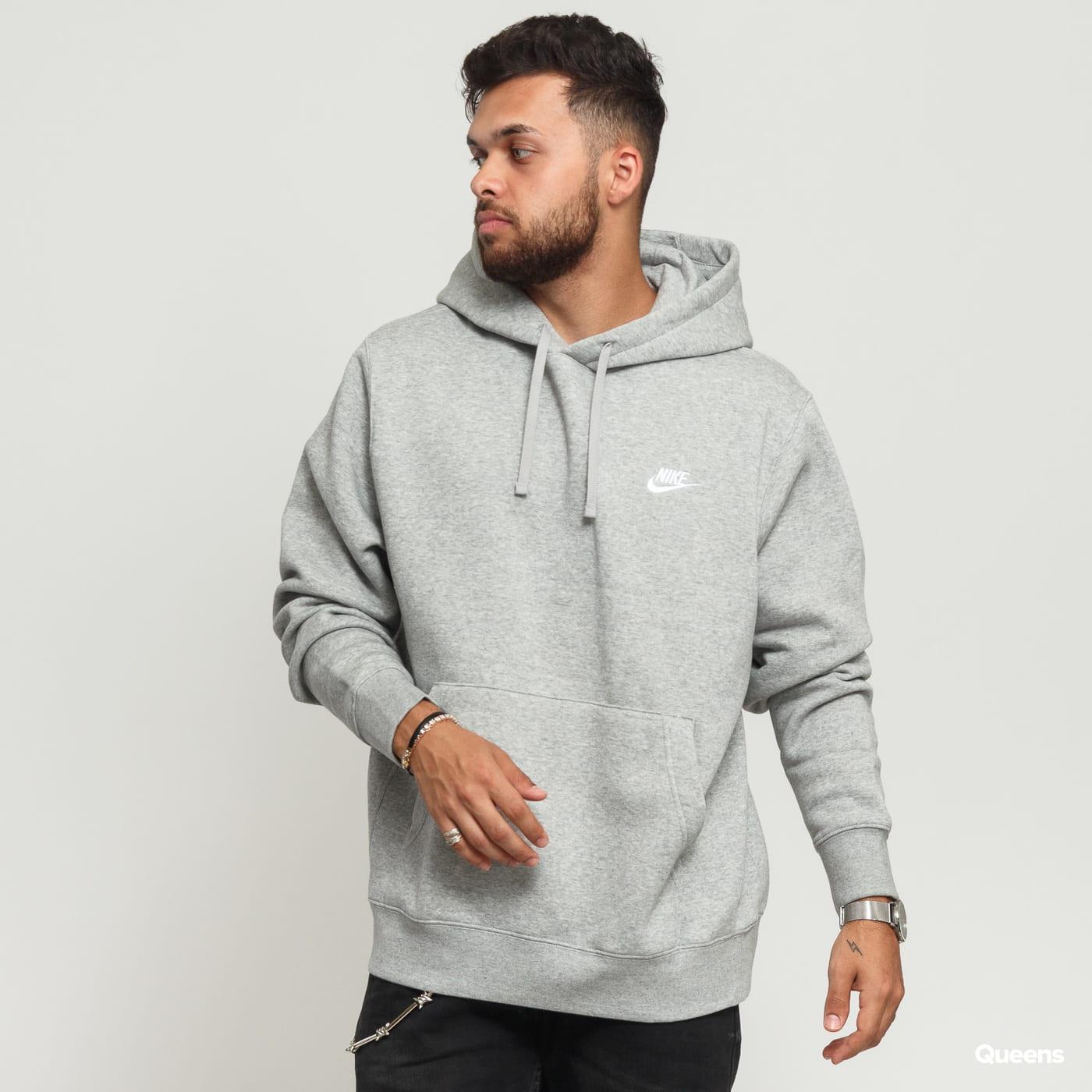  - Áo Hoodie Nike Sportswear Club Fleece Pullover Light Grey  [BV2654 063]