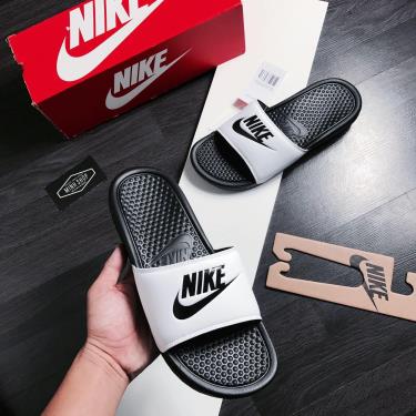 🔥New Arrivals🔥 Hàng Chính Hãng Dép Nike Benassi White/Black **2021** 343880 100 new-arrivals-hang-chinh-hang-dep-nike-benassi-white-black-2021-343880-100