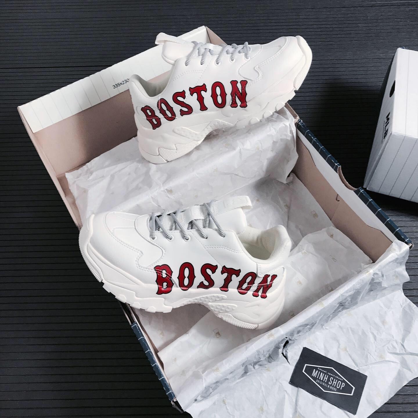 MLB Boston Chunky White Padded Sneaker Unisex Womens Fashion Footwear  Sneakers on Carousell