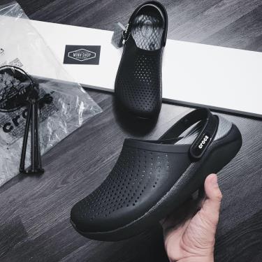Hàng Chính Hãng Dép Crocs Literide All Black /Grey 2021** hang-chinh-hang-dep-crocs-literide-all-black-grey-2021