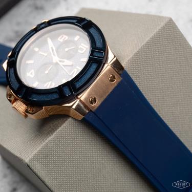 Đồng Hồ Guess Rigor Blue Dial Blue Silicone Watch **  [W0247G3]