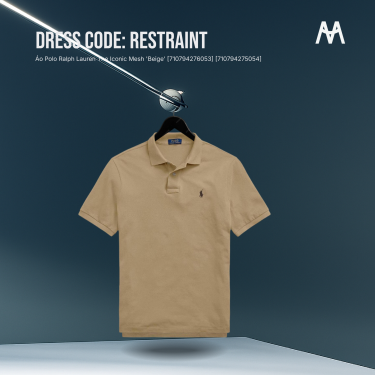 Áo Polo Ralph Lauren The Iconic Mesh 'Beige' [710794276053] [710794275054] - Image 1