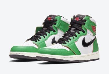 Hàng Chính Hãng Nike Air Jordan 1 Retro High Lucky Green 2020**