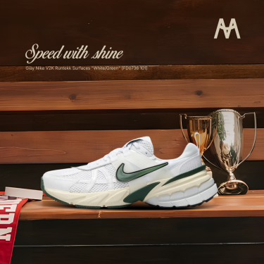 Giày Nike V2K Runtekk Surfaces "White/Green" [FD0736 101] - Image 1