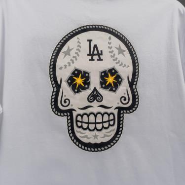 Hàng Chính Hãng Áo Thun New Era X MLB Sugar Skull LA Dodgers T-shirt White