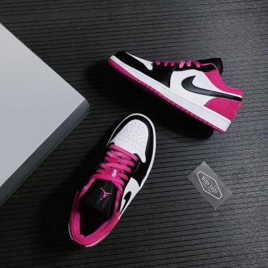 Giày Nike Jordan 1 Low Black Active Fuchsia ** [CK3022 005]
