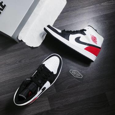 Giày Nike Air Jordan 1 Mid Union Black Toe * [852542 100]