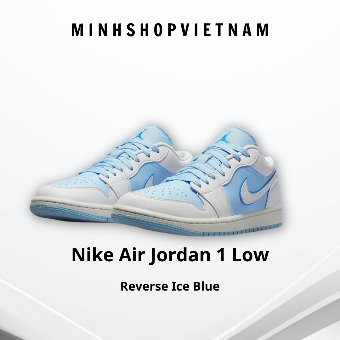 Minhshop.vn - Giày Nike Air Jordan 1 Low SE Reverse Ice Blue