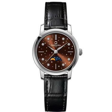Đồng Hồ Carnival Moonphase ''Brown Silver'' [8193L] - Image 1