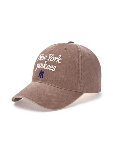 Nón MLB Varsity Lettering Washed Unstructured Ball Cap New York Yankees ''Brown' [3ACPVV04N 50BGD] - Image 1