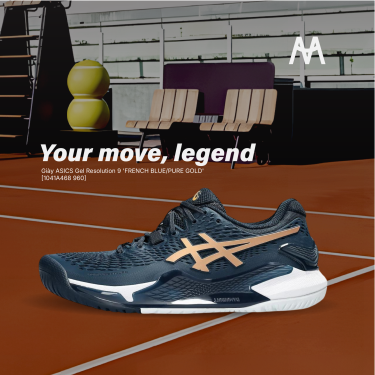 Giày ASICS Gel Resolution 9 'FRENCH BLUE/PURE GOLD' [1041A468 960] - Image 1