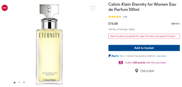 Nước Hoa Calvin Klein Eternity Eau De Parfum Spray for Women * [8830010140]